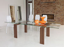 contemporary extending glass table AXEL unico italia