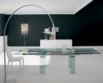 contemporary extending glass table ALFA by Paolo Cattelan cattelan italia