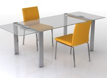 contemporary extending glass table ARUBA Swanky Design - Premium Contemporary Furniture