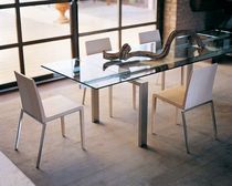 contemporary extending glass table MAGIC TM by Pedrali R&D PEDRALI