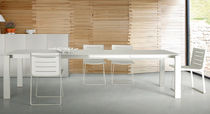 contemporary extending glass table BIANCO by Claudio Dondoli & Marco Pocci Ligne Roset France