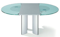 contemporary extending glass table K 750/E by Matthias Fischer Ronald Schmitt Tische