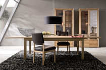 contemporary extending solid wood table ET 800 h&uuml;lsta