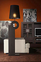 contemporary fabric floor lamp CHILLIDA  COIM