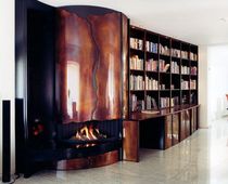 contemporary fireplace (wood-burning closed hearth) AR 005 BLOCH DESIGN