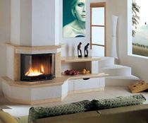 contemporary fireplace (wood-burning closed hearth) IRIS Amiata Caminetti
