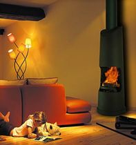 contemporary fireplace (wood-burning open hearth) ANDALOUSE FLAM N' CO