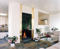 contemporary fireplace (wood-burning open hearth) CV 002 BLOCH DESIGN