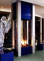 contemporary fireplace (wood-burning open hearth) CV 012 BLOCH DESIGN