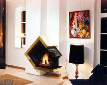 contemporary fireplace (wood-burning open hearth) CV 014 BLOCH DESIGN