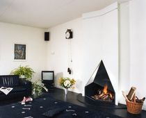 contemporary fireplace (wood-burning open hearth) CV 018 BLOCH DESIGN