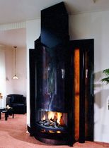 contemporary fireplace (wood-burning open hearth) CM 009 BLOCH DESIGN