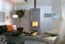 contemporary fireplace (wood-burning closed hearth) LISA 3 NunnaUuni