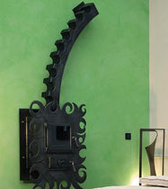 contemporary fireplace (wood-burning closed hearth)  TUTTOFARE di Andriolo Giordano