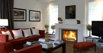 contemporary fireplace (wood-burning closed hearth , retractable door) PHENIX 85 GREEN BODART & GONAY