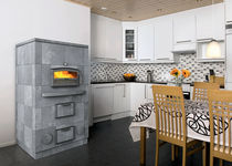 contemporary fireplace (wood-burning closed hearth , with oven) AMA 1 NunnaUuni