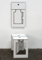 contemporary folding stool FALTER by dreipunkt4 mobilia collection