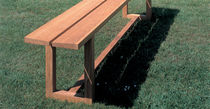 contemporary garden bench in certified wood (FSC-certified) BAILEY by Peter Lowe BENCHMARK