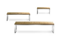 contemporary garden bench (teak) TAJI by Metchanun suenilpong KENKOON