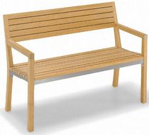 contemporary garden bench (with backrest) TOLDA : ART. 965 TEAK PARK LINE