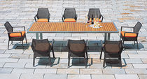 contemporary garden chair in resin wicker with armrests  Outdoor Comforts