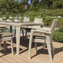 contemporary garden chair with armrests TIARA ROLAND VLAEMYNCK