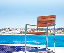 contemporary garden chair with armrests (teak) GARDEN COURT Harbour Outdoor