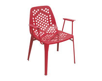 contemporary garden chair with armrests (metal) PATTERN by Arik Levy EMU
