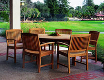 contemporary garden chair with armrests (teak)  Outdoor Comforts