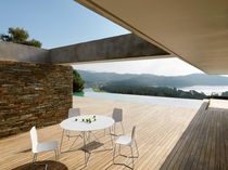 contemporary garden round table SLIM VITEO OUTDOORS