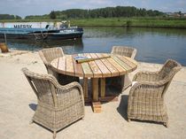 contemporary garden round table in certified wood (FSC-certified) PINTO BSM