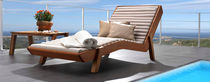 contemporary garden side table (teak) ZEBRA Externa Outdoor Design