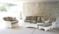 contemporary garden sofa in resin wicker BAY CREEK BROWN JORDAN