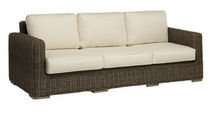 contemporary garden sofa in resin wicker TANGIER BROWN JORDAN