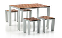contemporary garden stool (teak) DENEB by Jes&uacute;s Gasca STUA