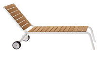 contemporary garden sun lounger by Alberto Meda TEAK ALIAS