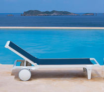 contemporary garden sun lounger with casters ELYS&Eacute;E TRICONFORT