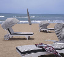 contemporary garden sun lounger with casters RIVIERA TRICONFORT
