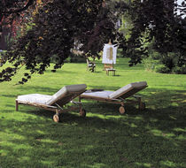 contemporary garden sun lounger with casters EQUINOX TRICONFORT