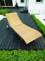 contemporary garden sun lounger with casters FLEXAL by Tito Agnoli Bonacina Pierantonio