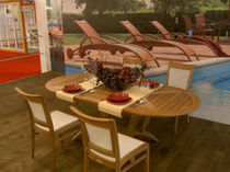 contemporary garden sun lounger with casters HARMONY by Edi & Paolo Ciani MEDEOT MARIO