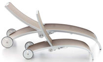contemporary garden sun lounger with casters (adjustable backrest) GASS by S.Borella & Supra Architetti Associati  Borella design