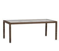 contemporary garden table in resin wicker (glass top) 501/1S KOK MAISON
