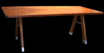 contemporary garden table in solid wood (FSC-certified) PICNIC LauraBirnsDesign Eco-Furnishings, LLC