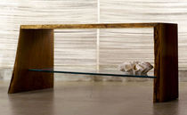 contemporary glass and solid wood sideboard table 0078 JOHN HOUSHMAND