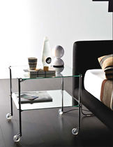 contemporary glass bed-side table by Bruno Munari BIPLANO Robots