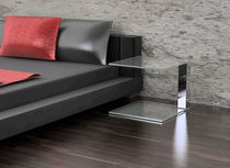 contemporary glass bed-side table ATHENA Swanky Design - Premium Contemporary Furniture