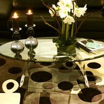 contemporary glass coffee table HUB Haziza