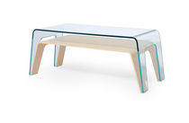 contemporary glass coffee table TWIN LOW WHITE by PAGANI - PERVERSI SKITSCH