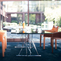 contemporary glass dining table AVALON by Michele di Fonzo Frag